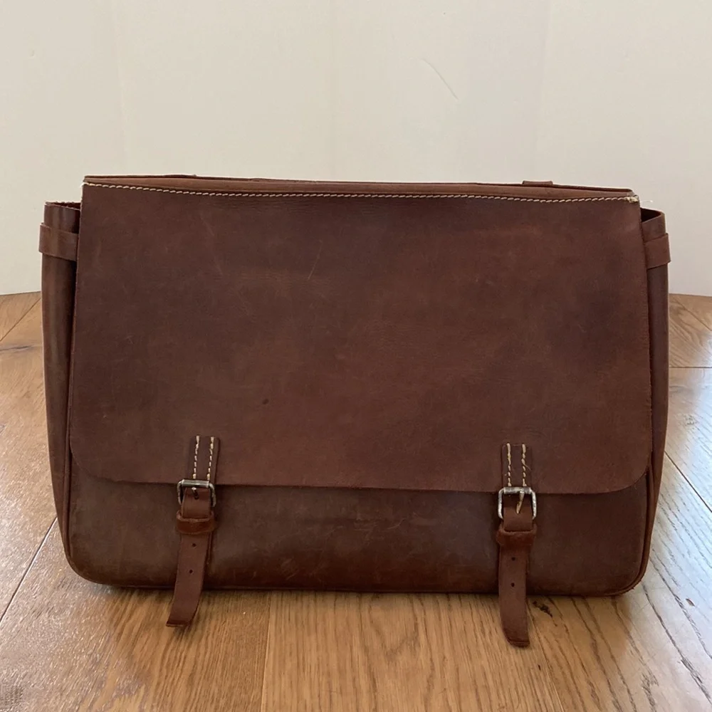 J. Crew Leather Messenger Bag
